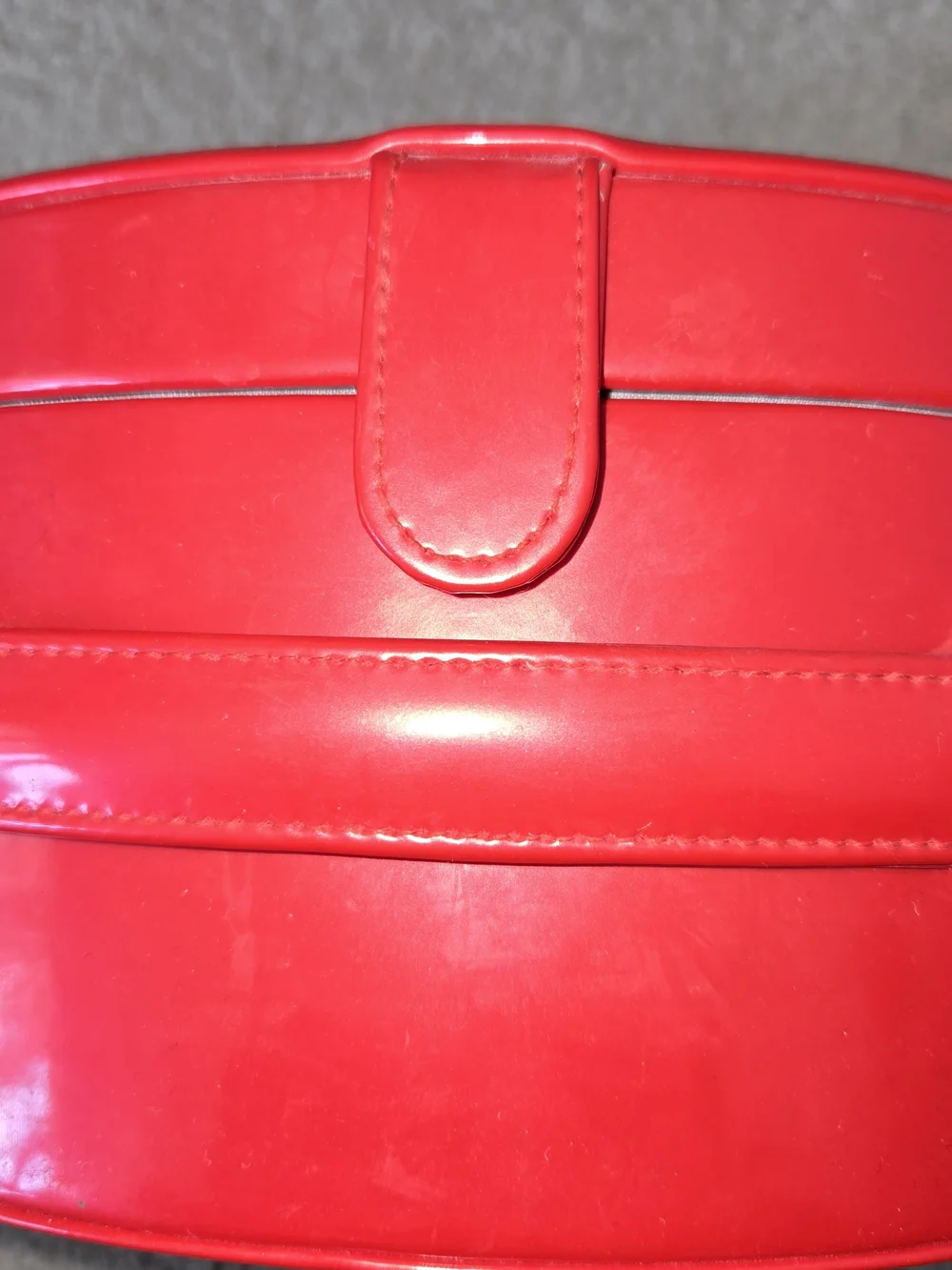 Red Faux Patent Leather Make Up Case Womens By Nina - Picture 3 of 7